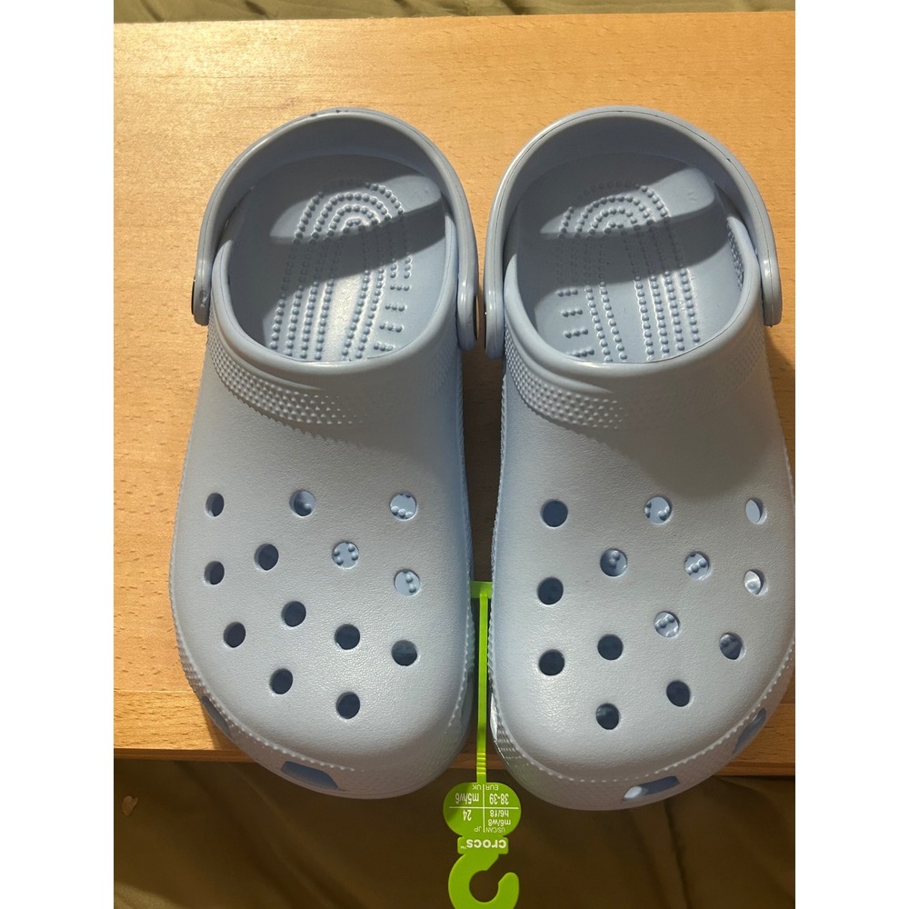Crocs Classic Clog Light Blue Women 8 Men 6 Pastel Slip On Comfort Shoes NEW - Picture 1 of 5